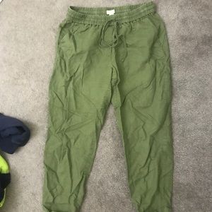 JCrew baggy green pants